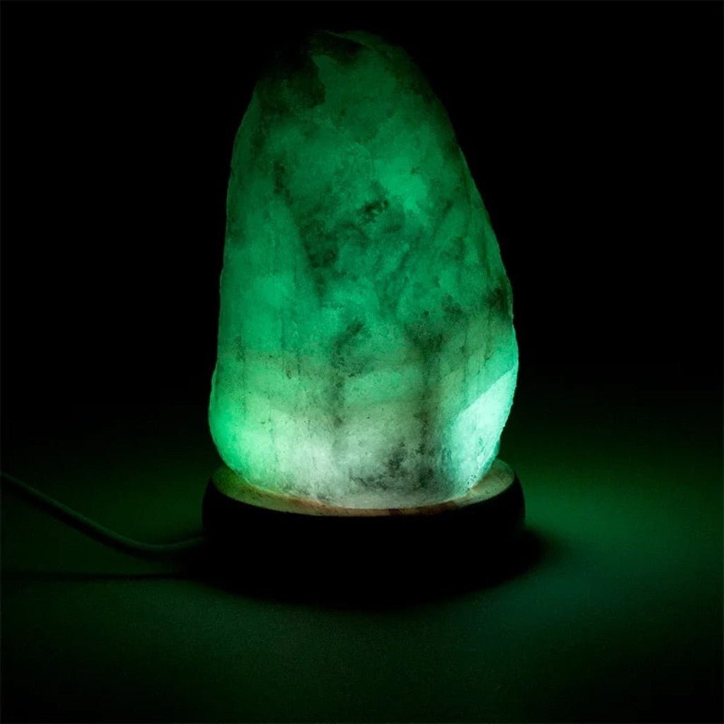 Lampe de sel Himalaya naturel rocher USB LED 9cm - La Boite à Cailloux