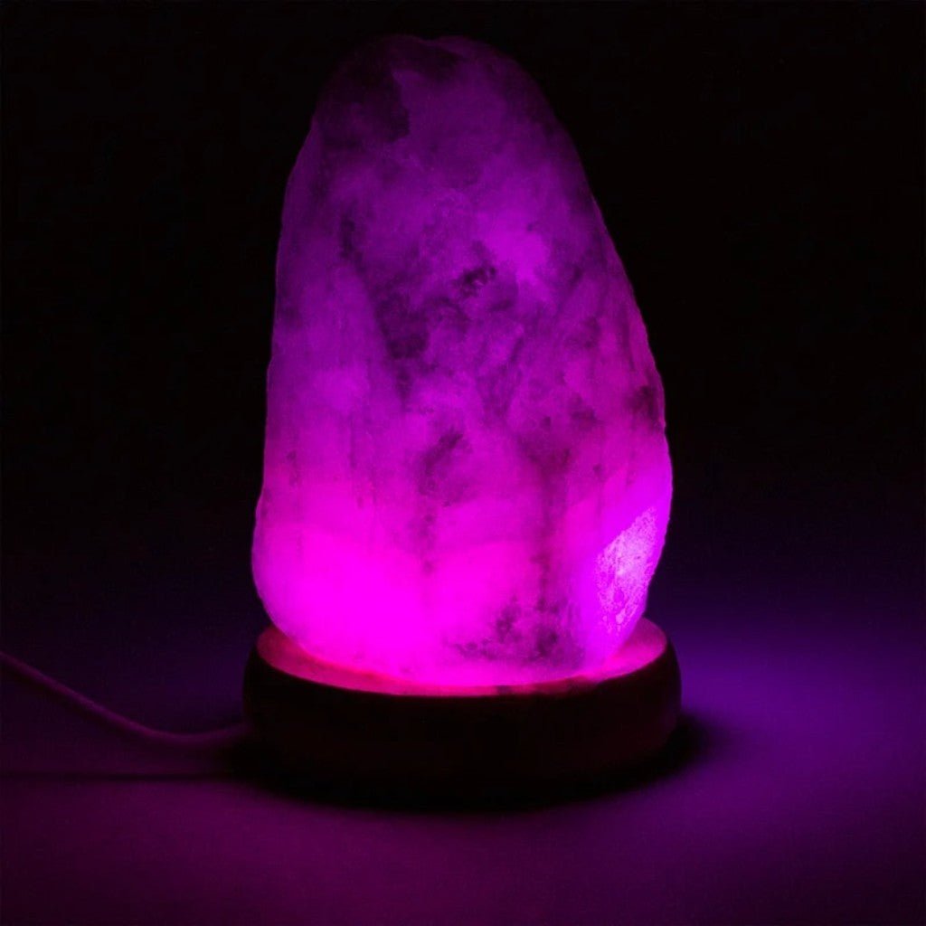 Lampe de sel Himalaya naturel rocher USB LED 9cm - La Boite à Cailloux
