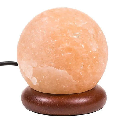 Lampe de sel Himalaya naturel Sphère USB LED 9cm - La Boite à Cailloux