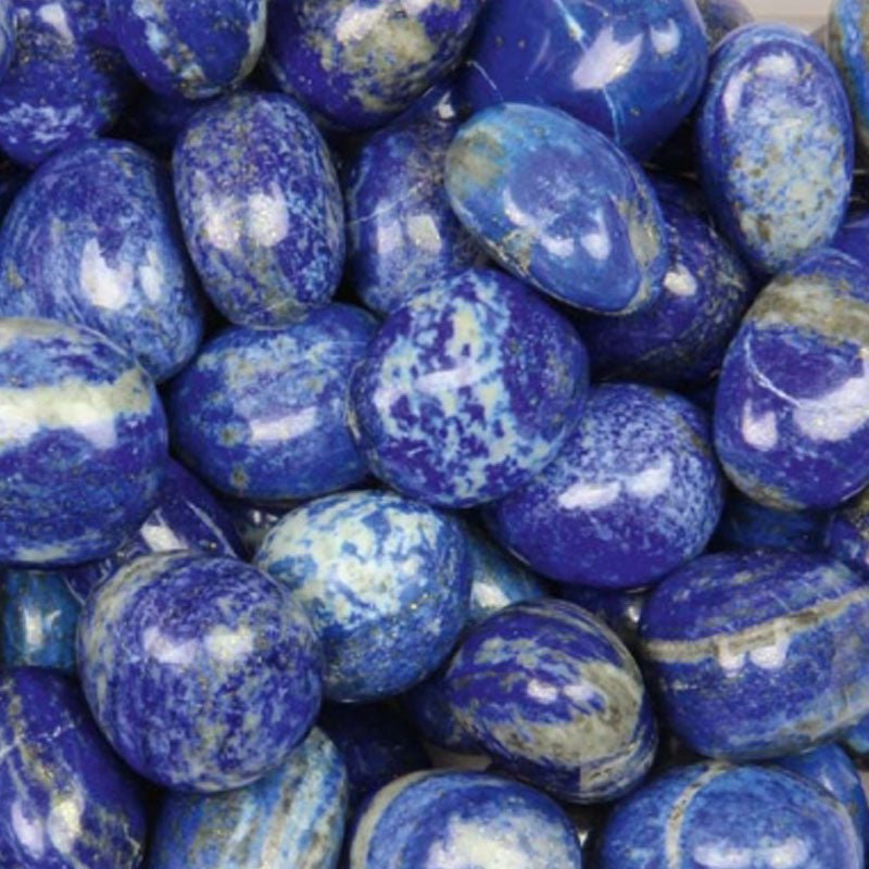Lapis lazuli Afghanistan A+ (pierre roulée) - La Boite à Cailloux