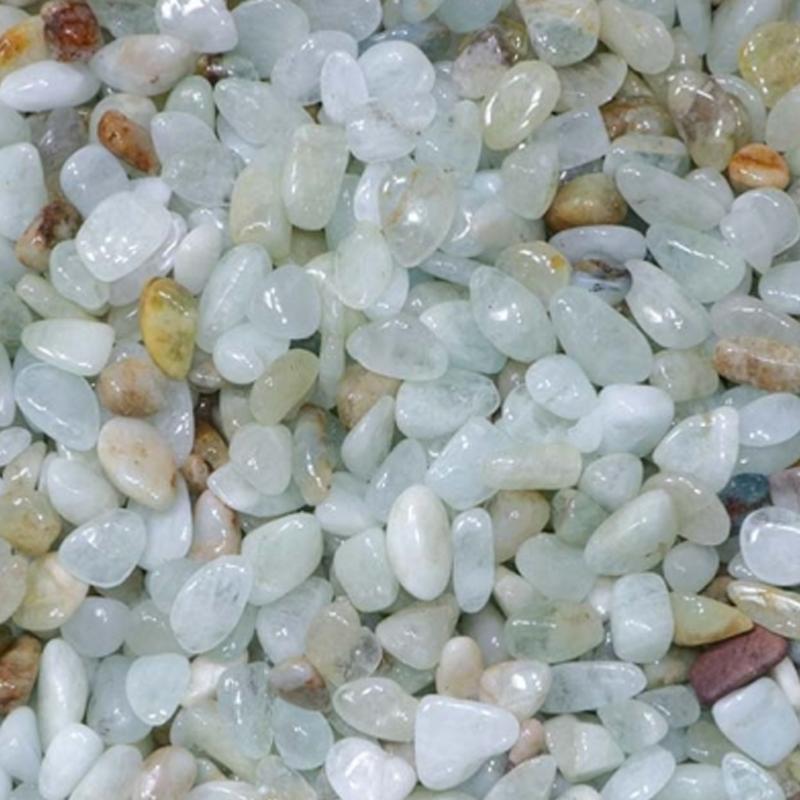 Lot aigue marine Brésil A (mini - pierre roulée XS) - 100g - La Boite à Cailloux