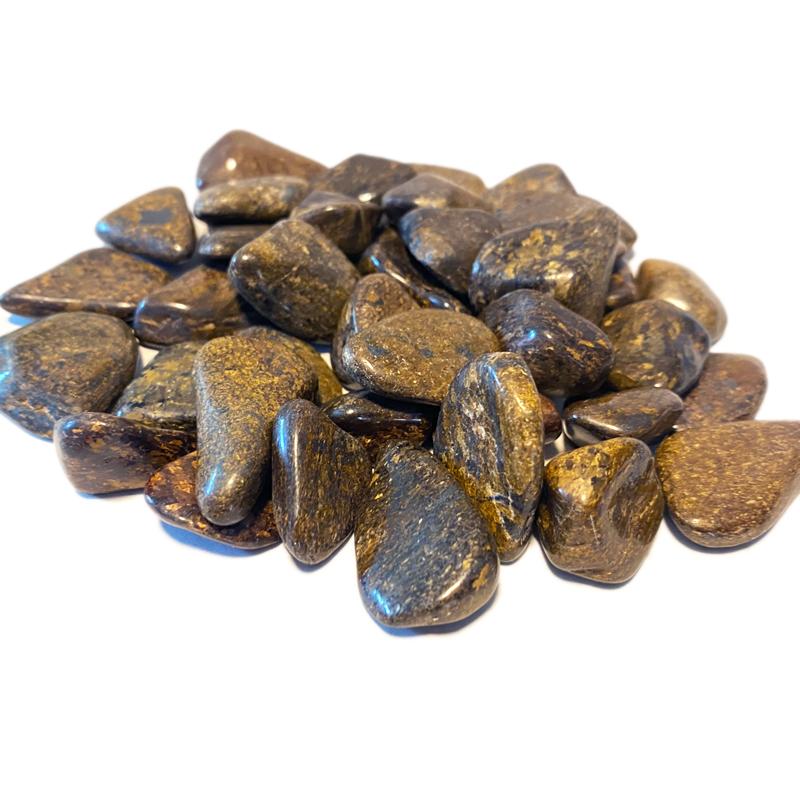 Lot bronzite Brésil À (mini - pierre roulée XS) - 100g - La Boite à Cailloux