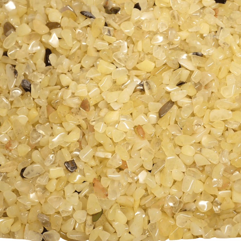 Lot calcite jaune Mexique A (mini - pierre roulée XXS) - 100g - La Boite à Cailloux