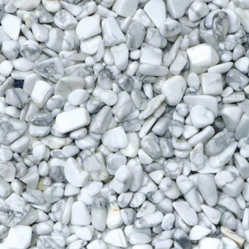 Lot Howlite Zimbabwe AA (mini - pierre roulée XS) - 100g - La Boite à Cailloux