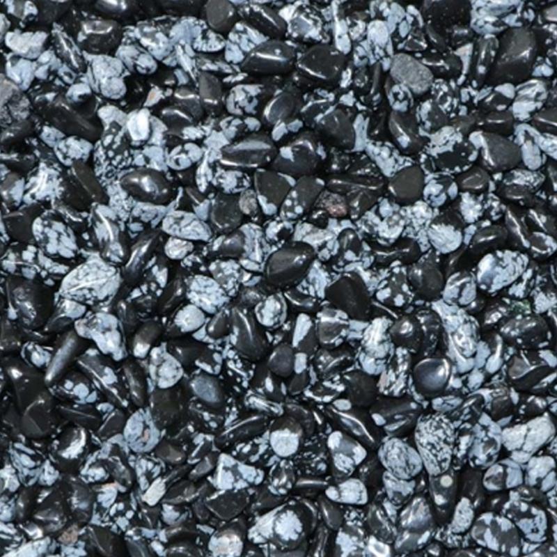 Lot obsidienne neige Mexique AA (mini - pierre roulée XS) - 100g - La Boite à Cailloux
