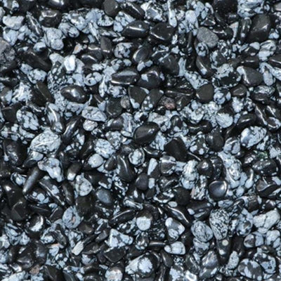 Lote obsidiana nieve México AA (mini-piedra rodada XS) - 100g