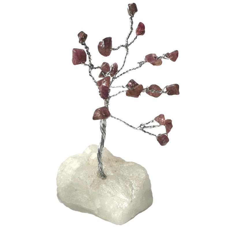 Mini arbre du bonheur tourmaline rose (rubélite) Brésil A - La Boite à Cailloux