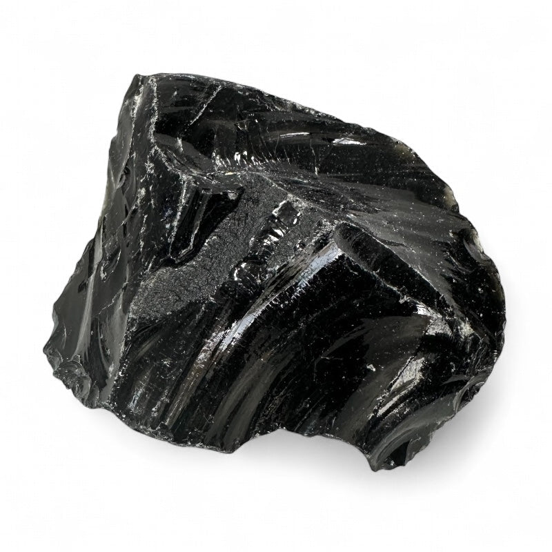 Obsidienne noire Mexique A (pierre brute) - La Boite à Cailloux