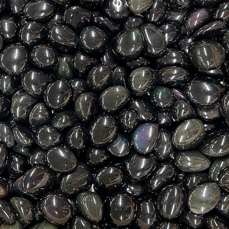 Obsidienne œil céleste Mexique A+ (pierre roulée) - La Boite à Cailloux