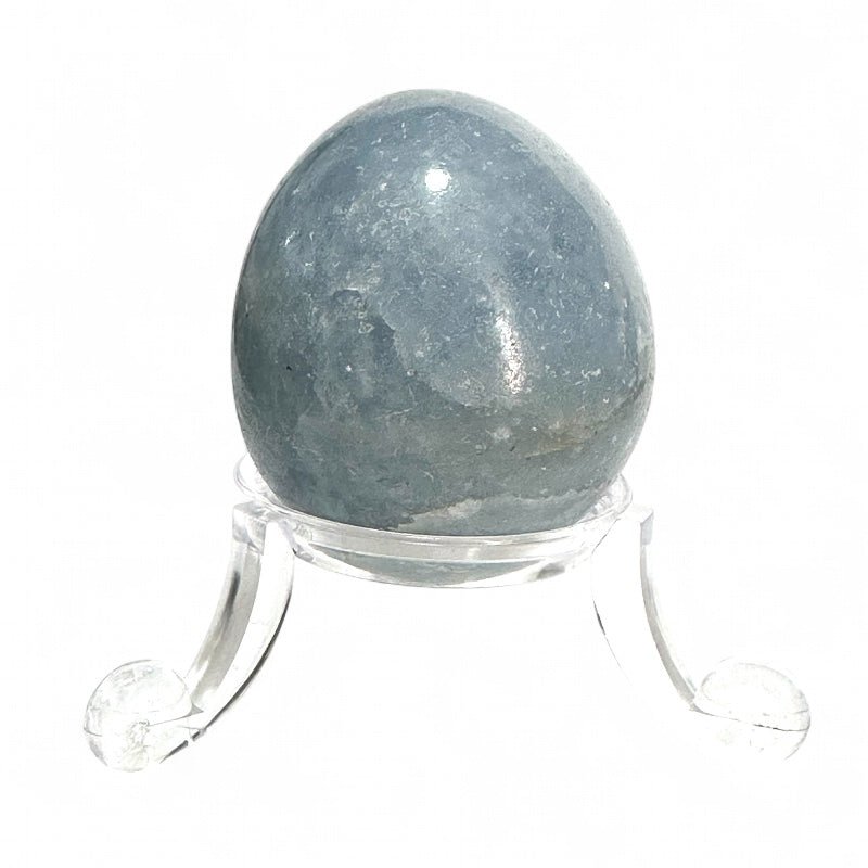 Oeuf calcite bleue Madagascar - 35 - 45mm - La Boite à Cailloux