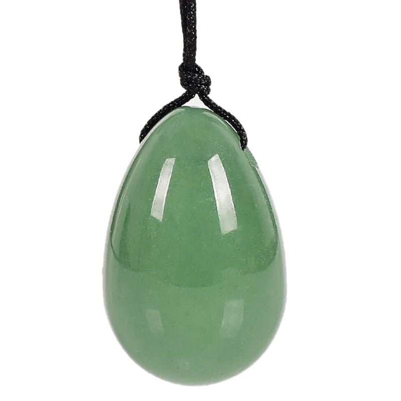 Oeuf de Yoni aventurine verte Brésil A 30 - 40mm - La Boite à Cailloux