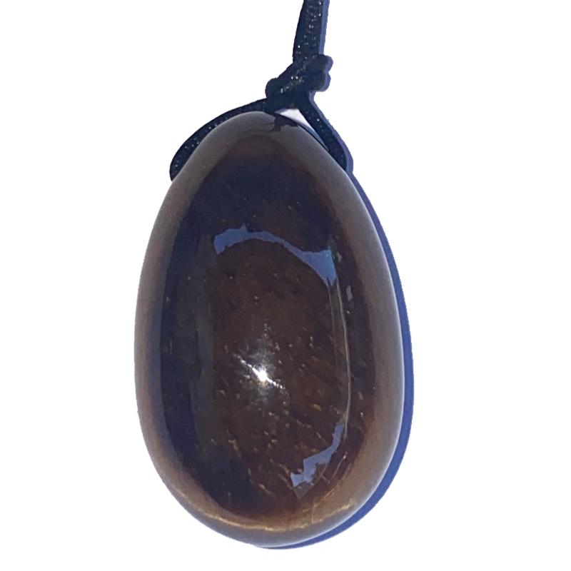 Oeuf de Yoni oeil de tigre 30 - 40mm - La Boite à Cailloux