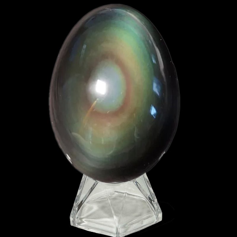 Oeuf obsidienne oeil céleste Mexique AA - 70mm - La Boite à Cailloux