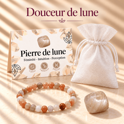 Pack « Douceur de lune » Pierre de lune Inde AA - La Boite à Cailloux