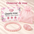 Pack "Douceur de rose" Quartz rose Brésil A - La Boite à Cailloux