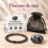 Pack "Flocons de nuit" Obsidienne neige Mexique A - La Boite à Cailloux