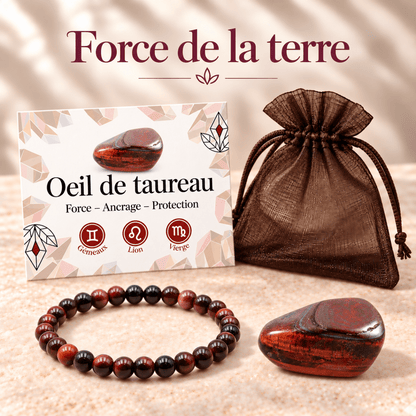 Pack "Force de la terre" Œil de taureau Afrique du Sud AA - La Boite à Cailloux