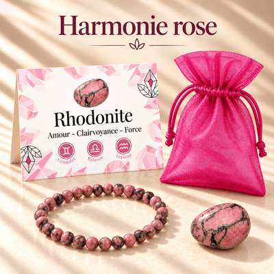 Pacchetto « Armonia rosa » Rodonite Madagascar A