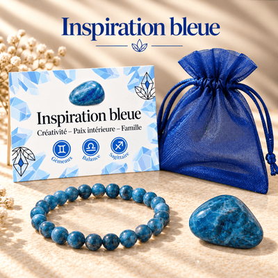 Pack "Ispirazione blu" Apatite blu Madagascar A+
