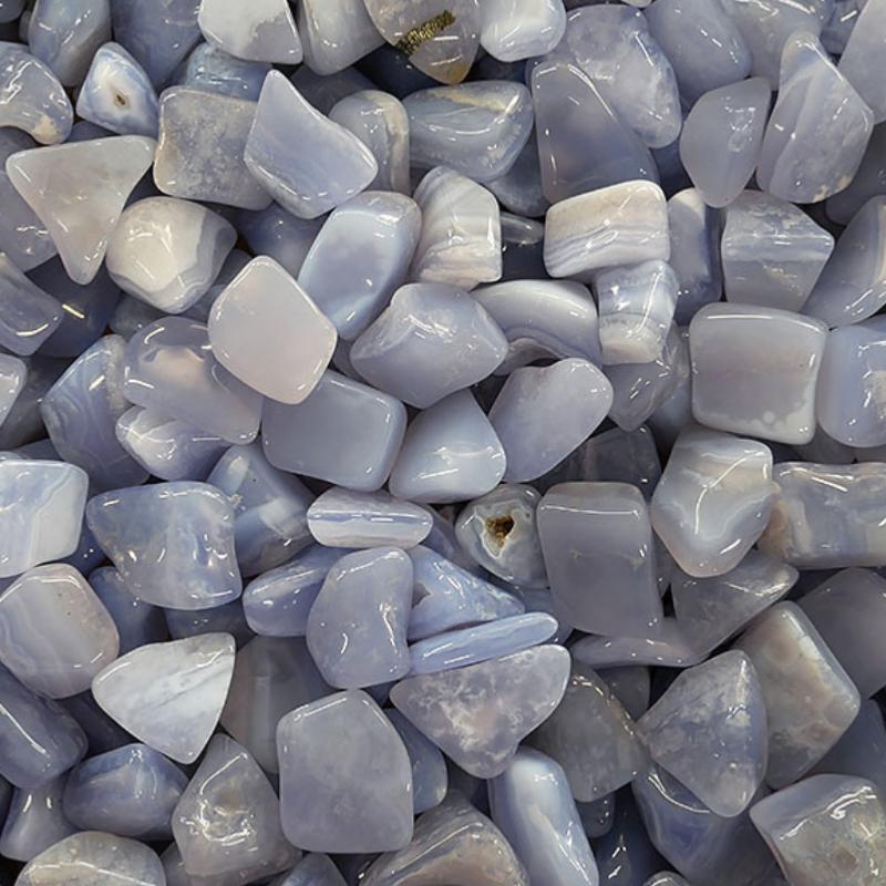 Pack "Murmure bleu" Calcédoine bleue Namibie AA - La Boite à Cailloux