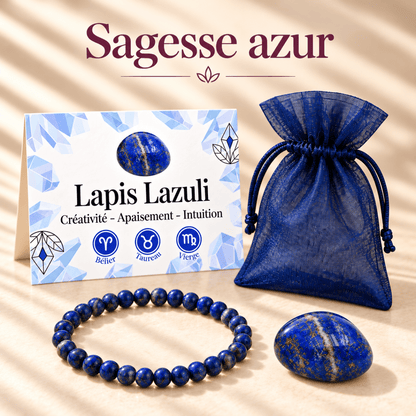 Pack "Sagesse azur" Lapis-lazuli Afghanistan AA - La Boite à Cailloux