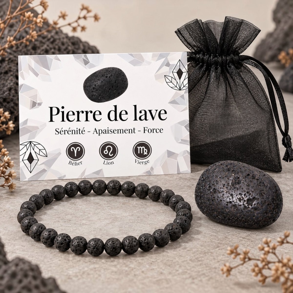 Pack « Souffle volcanique » Pierre de lave Chine A - La Boite à Cailloux
