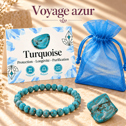 Pack « Voyage azur » Turquoise Tibet AA - La Boite à Cailloux