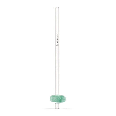 VitaJewel green aventurine straw