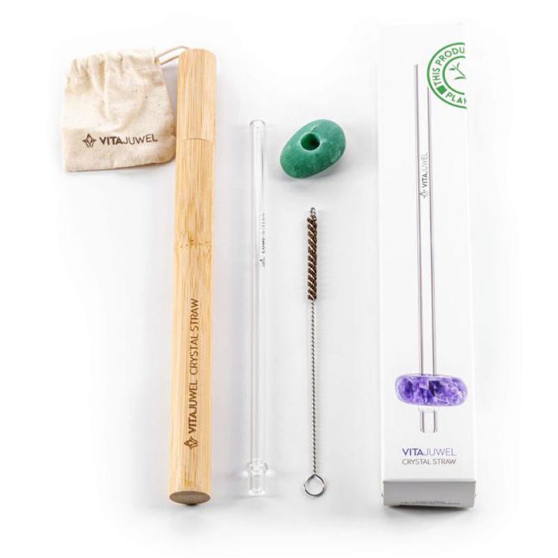 Paille VitaJewel aventurine verte - La Boite à Cailloux
