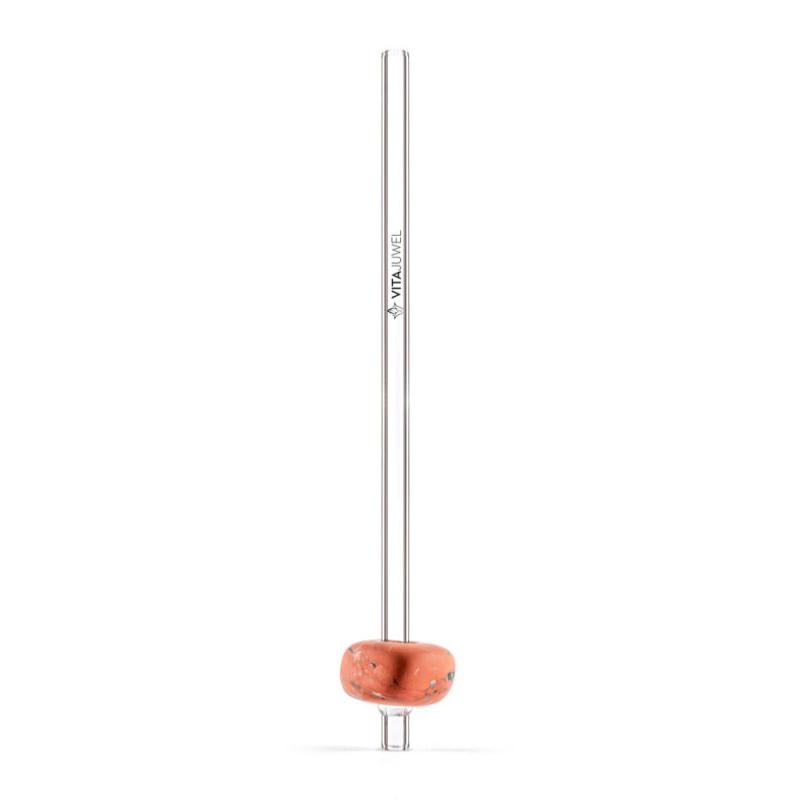 Paille VitaJewel jaspe rouge - La Boite à Cailloux