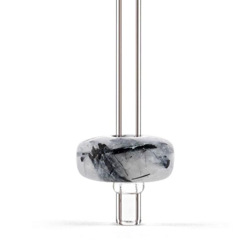 Paille VitaJewel quartz avec inclusions de tourmaline - La Boite à Cailloux