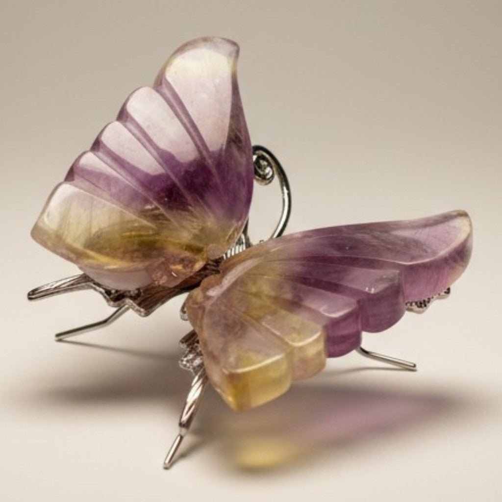 Papillon fluorine multicolore Chine AA - La Boite à Cailloux