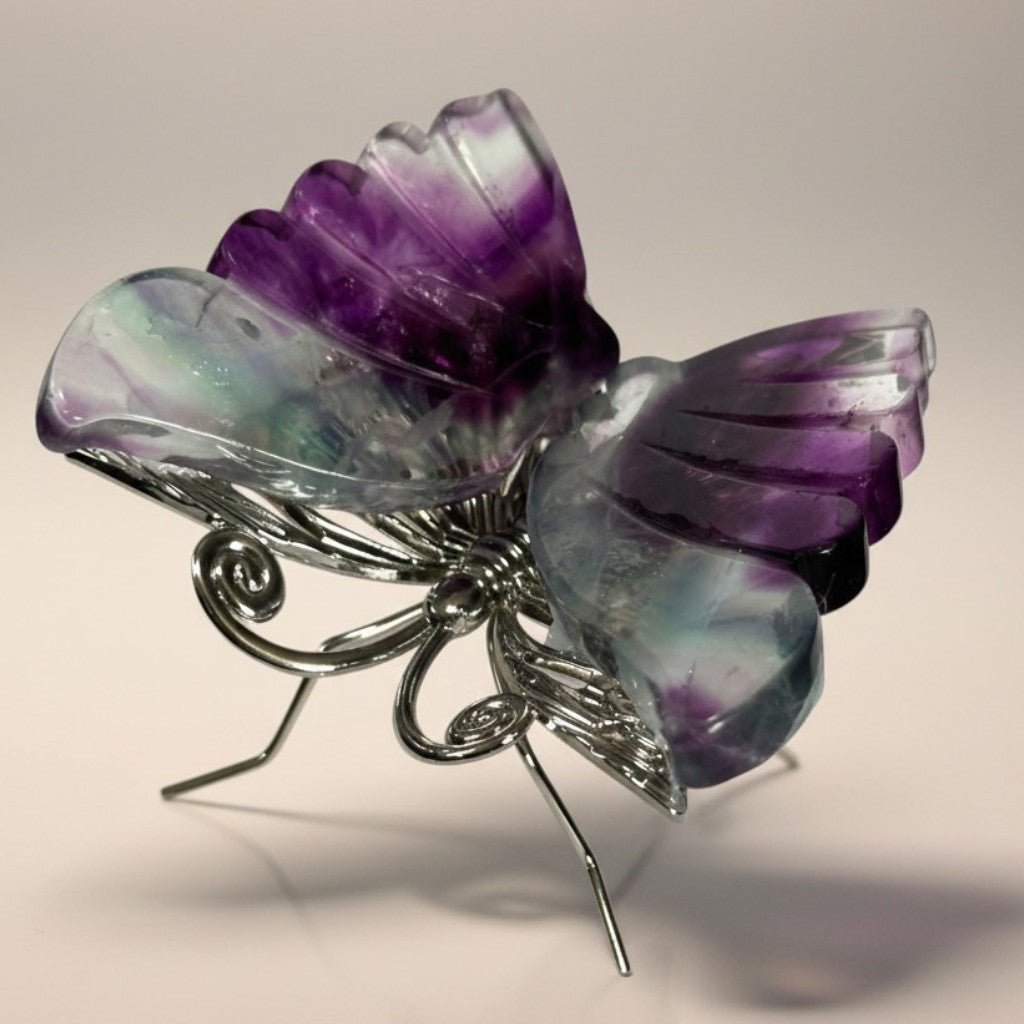 Papillon fluorine multicolore Chine AA - La Boite à Cailloux