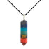 Pendentif 7 chakras + cordon - La Boite à Cailloux