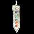 Pendentif 7 chakras cristal de roche Brésil A - La Boite à Cailloux