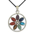 Pendentif 7 chakras "fleur" + cordon - La Boite à Cailloux