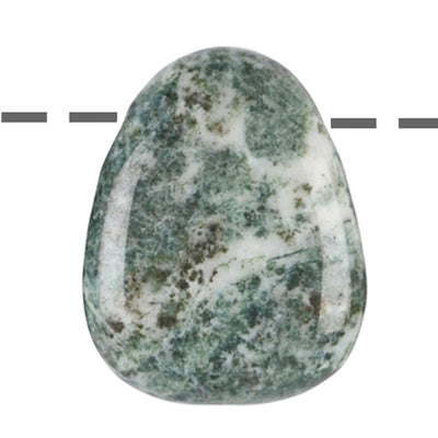 India Un colgante de ágata de árbol (piedra agujereada) + cordón