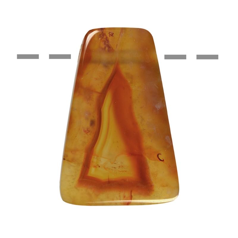 Pendentif agate Condor A trapèze (pierre trouée) + cordon - La Boite à Cailloux