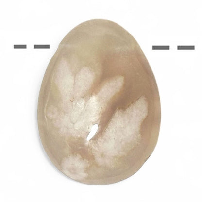 Pendentif agate fleur de cerisier Madagascar AA (pierre trouée) - La Boite à Cailloux