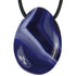 Pendentif agate teintée violette A (pierre trouée) + cordon - La Boite à Cailloux
