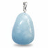 Pendentif aigue marine Brésil A pierre roulée boucle argent 925 - La Boite à Cailloux