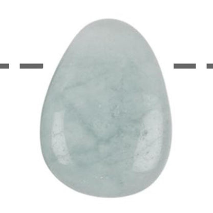 Pendentif aigue marine Brésil A+ (pierre trouée) + cordon - La Boite à Cailloux