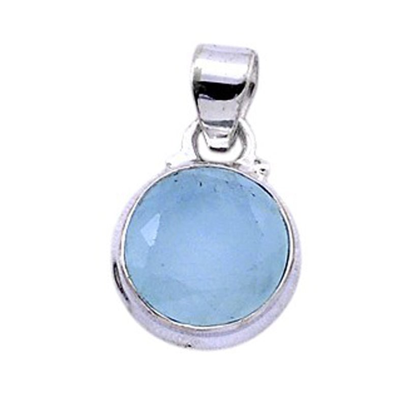 Pendentif aigue marine Namibie AA argent 925 - La Boite à Cailloux