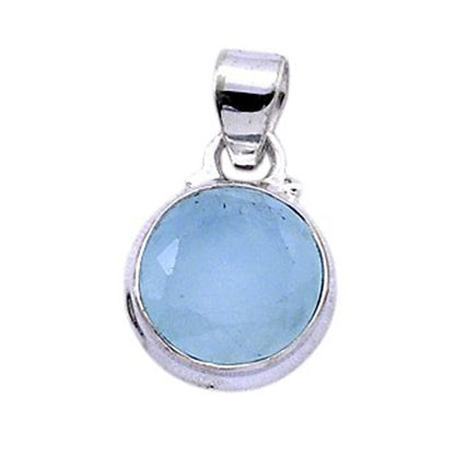 Pendentif aigue marine Namibie AA argent 925 - La Boite à Cailloux