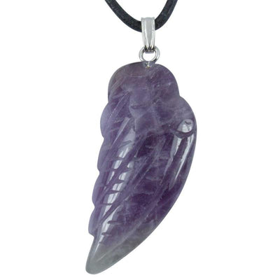 Angel wing pendant 35mm amethyst Brazil A