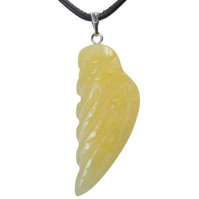 Pendentif aile d'ange 35mm calcite orange Mexique A