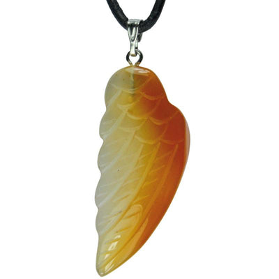 Pendentif aile d'ange 35mm cornaline Brésil A
