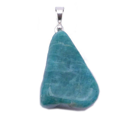 Pendentif amazonite Namibie A (pierre roulée) - La Boite à Cailloux