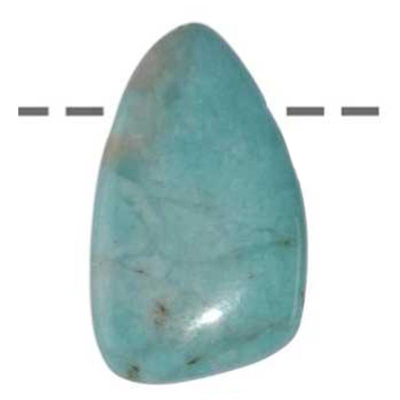 Pendentif amazonite Pérou A (pierre trouée) + cordon - La Boite à Cailloux
