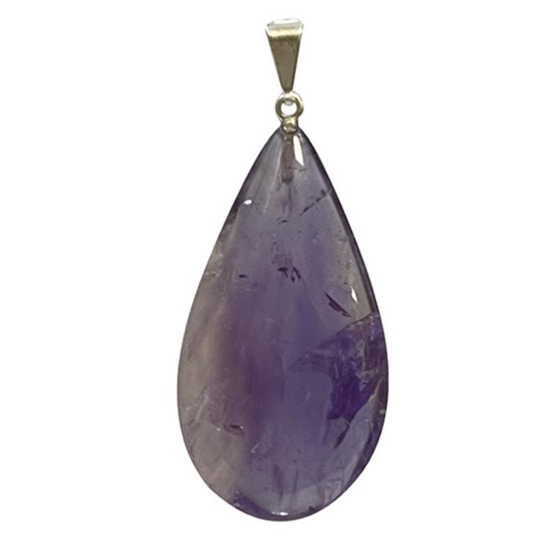 Pendentif améthyste Brésil A goutte - La Boite à Cailloux